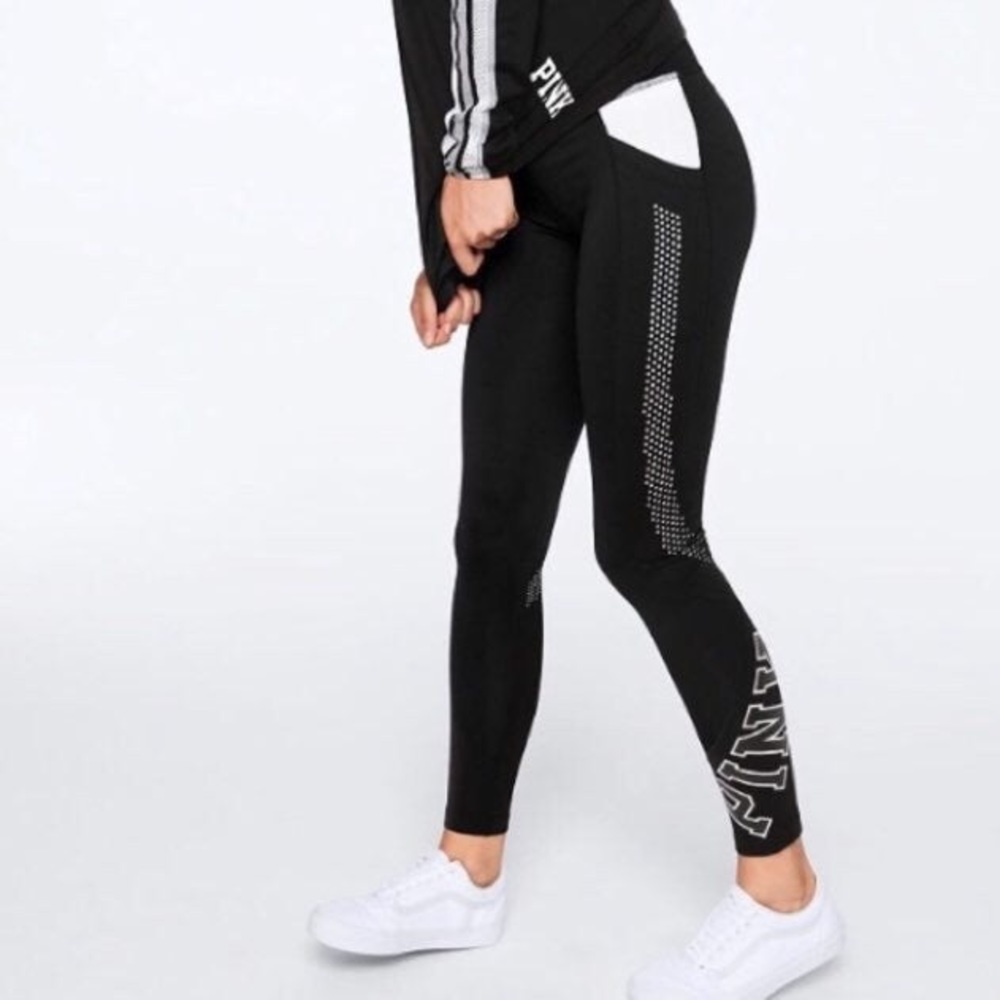 PINK ULTIMATE HIGH WAIST MESH POCKET LEGGINGS